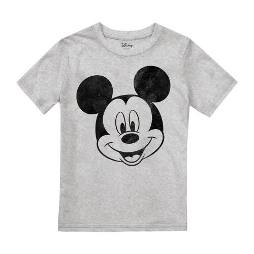 Disney jongens Mickey Mouse gezicht T-shirt 5-6 Years grijs