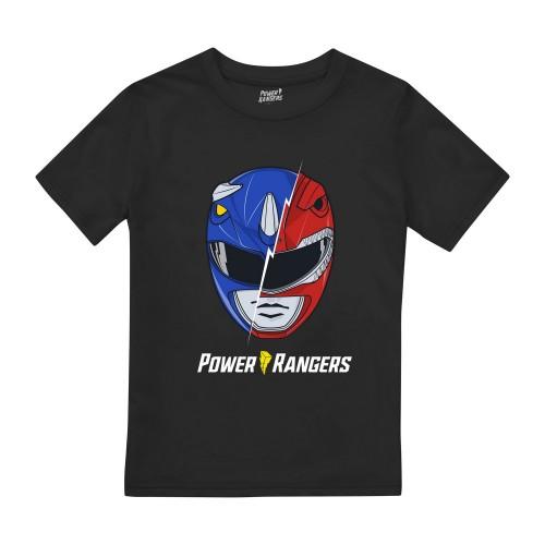 Power Rangers jongens T-shirt met gesplitst hoofd 5-6 Years zwart