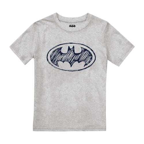 Batman jongens kraslogo T-shirt 5-6 Years Vloot