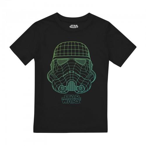 Star Wars Boys Trooper Grid T-Shirt 9-10 Years zwart