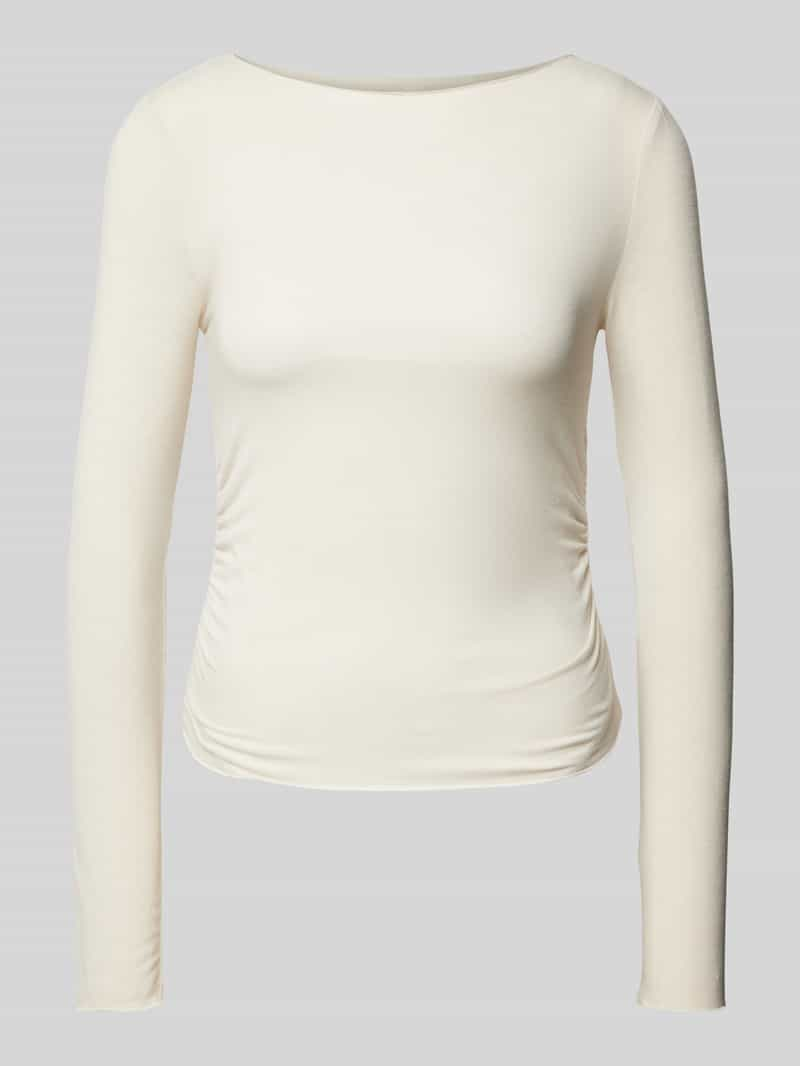 Vero Moda Slim fit shirt met lange mouwen en plooien opzij, model 'ELIANA'