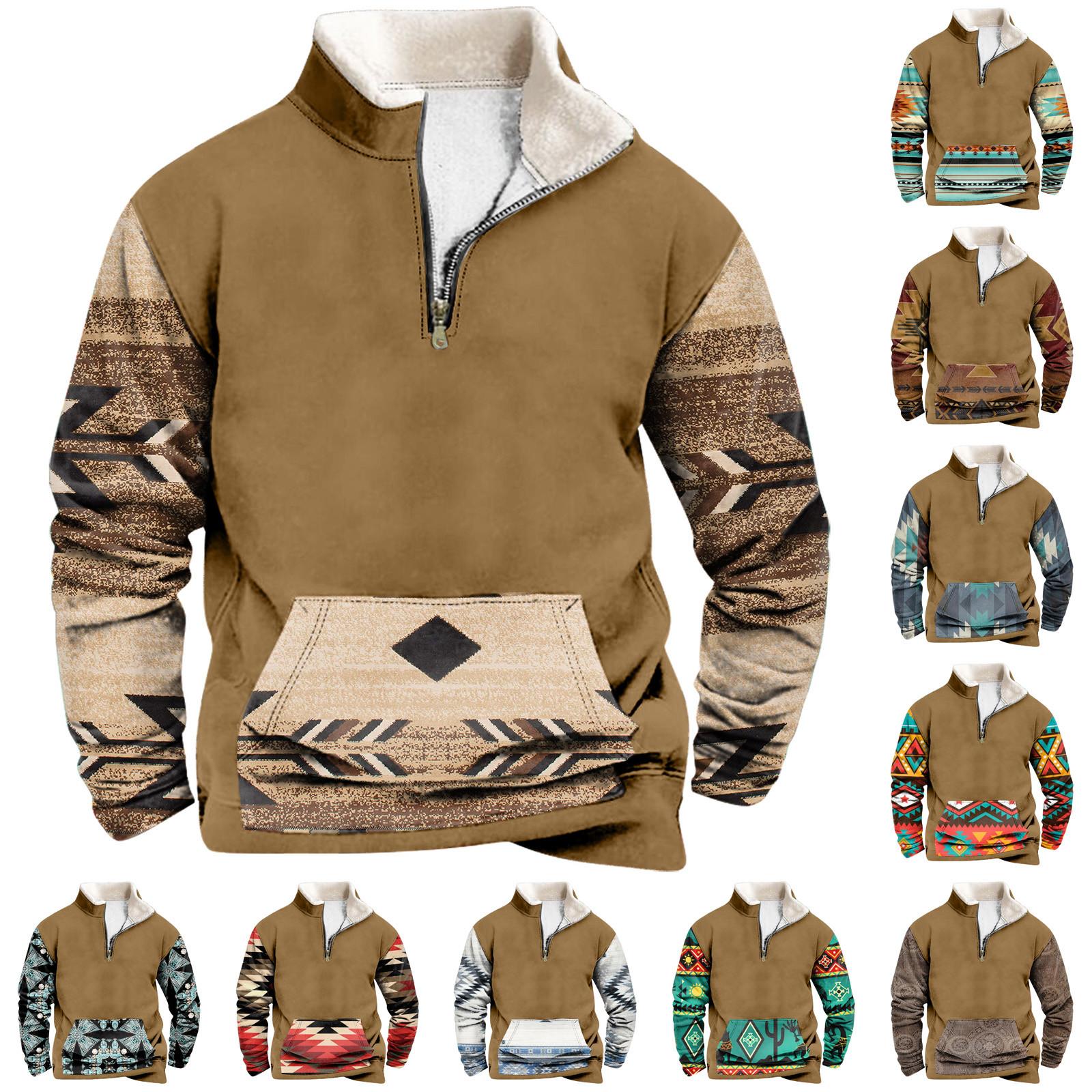 Timoduizhang Lente en herfst herensweatshirt met staande kraag is outdoor casual truien tops L zwart