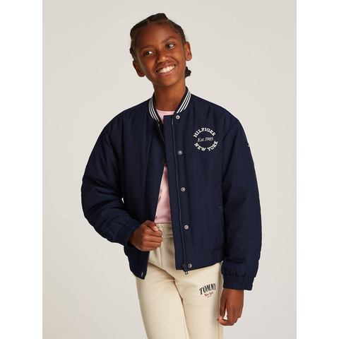 Tommy Hilfiger Bomberjack VARSITY SATEEN BOMBER met logo-print op borsthoogte