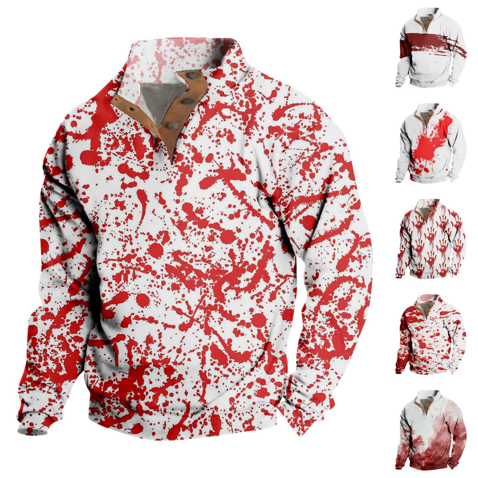 YiGeiWoLiGiaoGiao Lente en herfst herensweatshirt met staande kraag is outdoor casual truien tops XXL rood