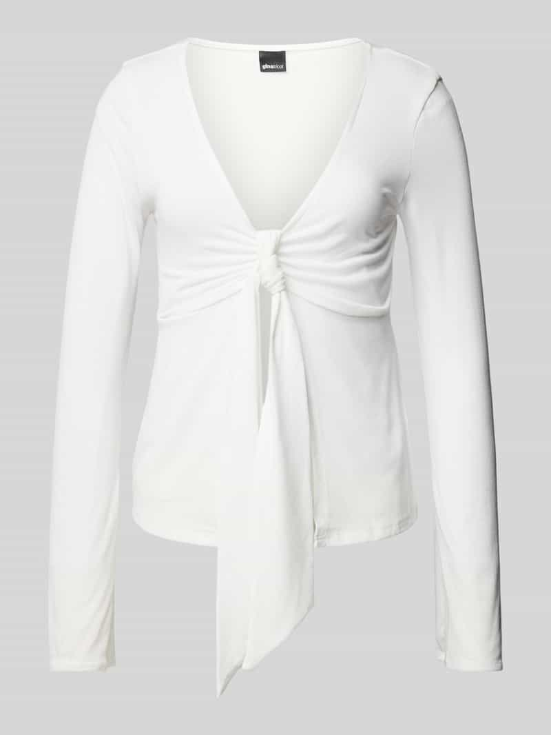 Gina Tricot Regular fit shirt met lange mouwen in wikkellook