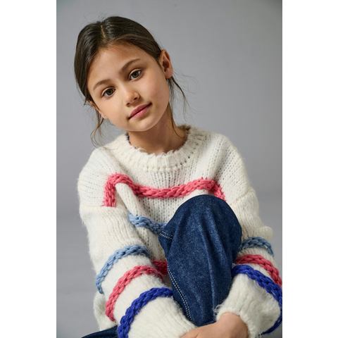 KIDS ONLY Trui met ronde hals KOGMY L/S STRIPE O- NECK KNT