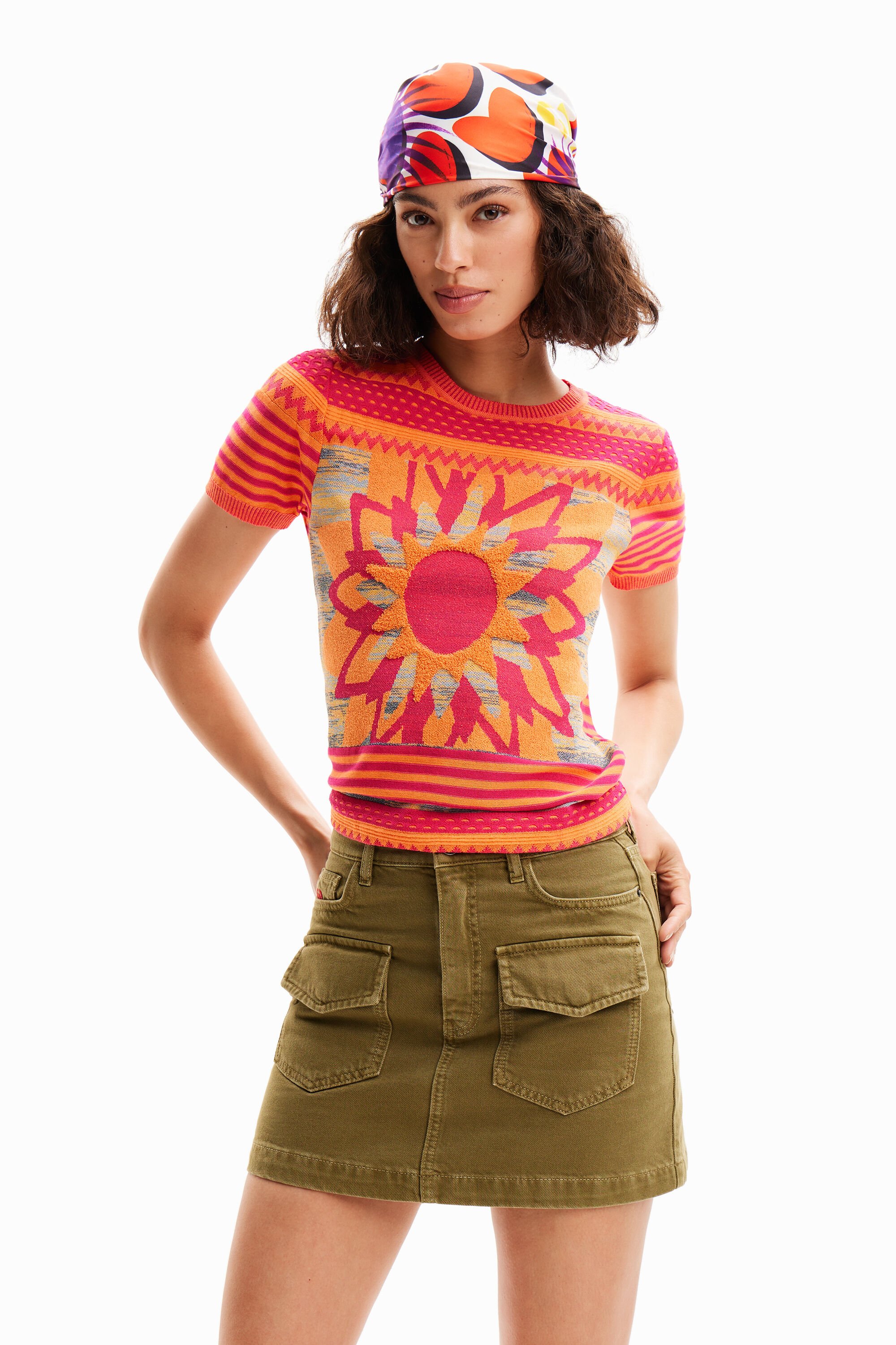 Desigual Zonnet-shirt - ORANGE