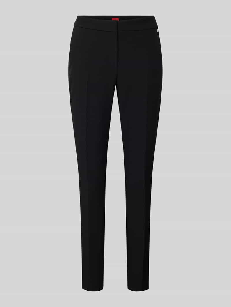 HUGO Skinny fit stoffen broek met persplooien, model 'Hagonia'