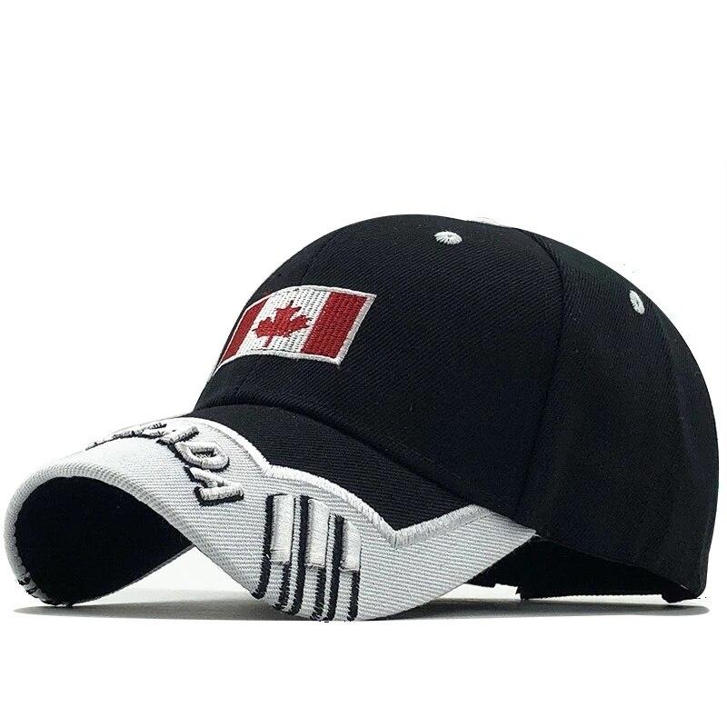 CoGo Baseball Caps Canada Vlag Verstelbare Mannen Baseball Cap Buitensporten Mannen Vrouwen Katoen Snapback Zonwering Zomerzonhoeden Adjustable