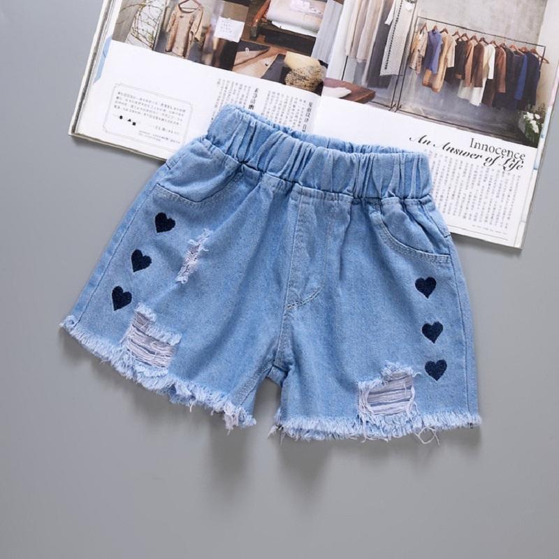 DSorothy Zomer Kids Shorts Meisjes Denim Shorts Fashion Girl Short Princess Jeans Kinderen Broek Meisjes Shorts Bloem Meisjes Kleding 100