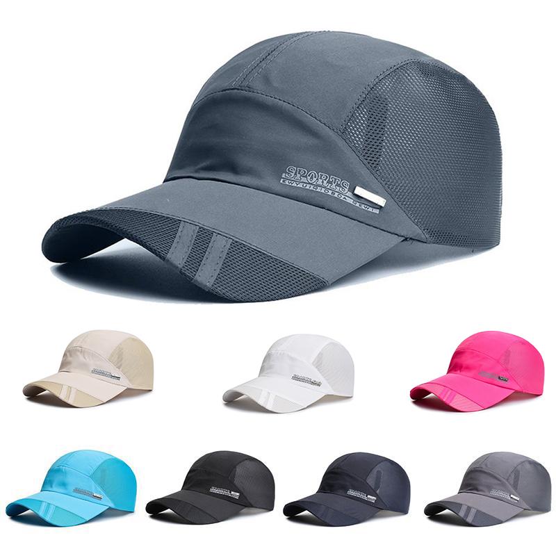 Sporthome Mode Zomer Outdoor Baseball Hoed voor Mannen Vrouwen Running Vizier Cap Nieuwe Vissen Cool Sneldrogende Mesh Cap beige