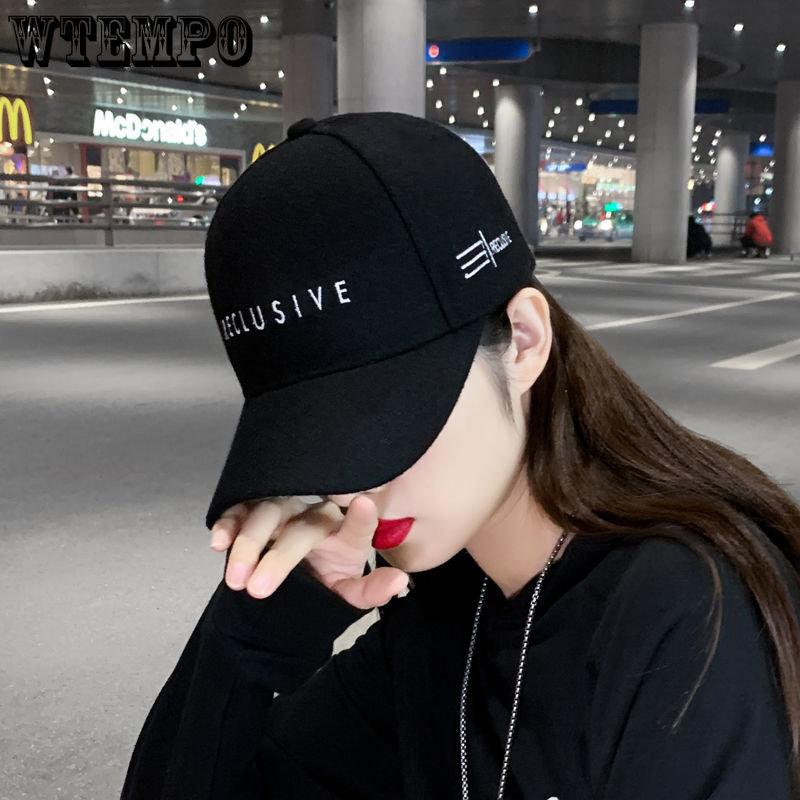 WTEMPO Baseball Cap Women's Fashion Trend Geborduurde Shade Koreaanse Versie Tongue Cap Veelzijdige Four Seasons Hat Outdoor Shade Baseball Cap one-size