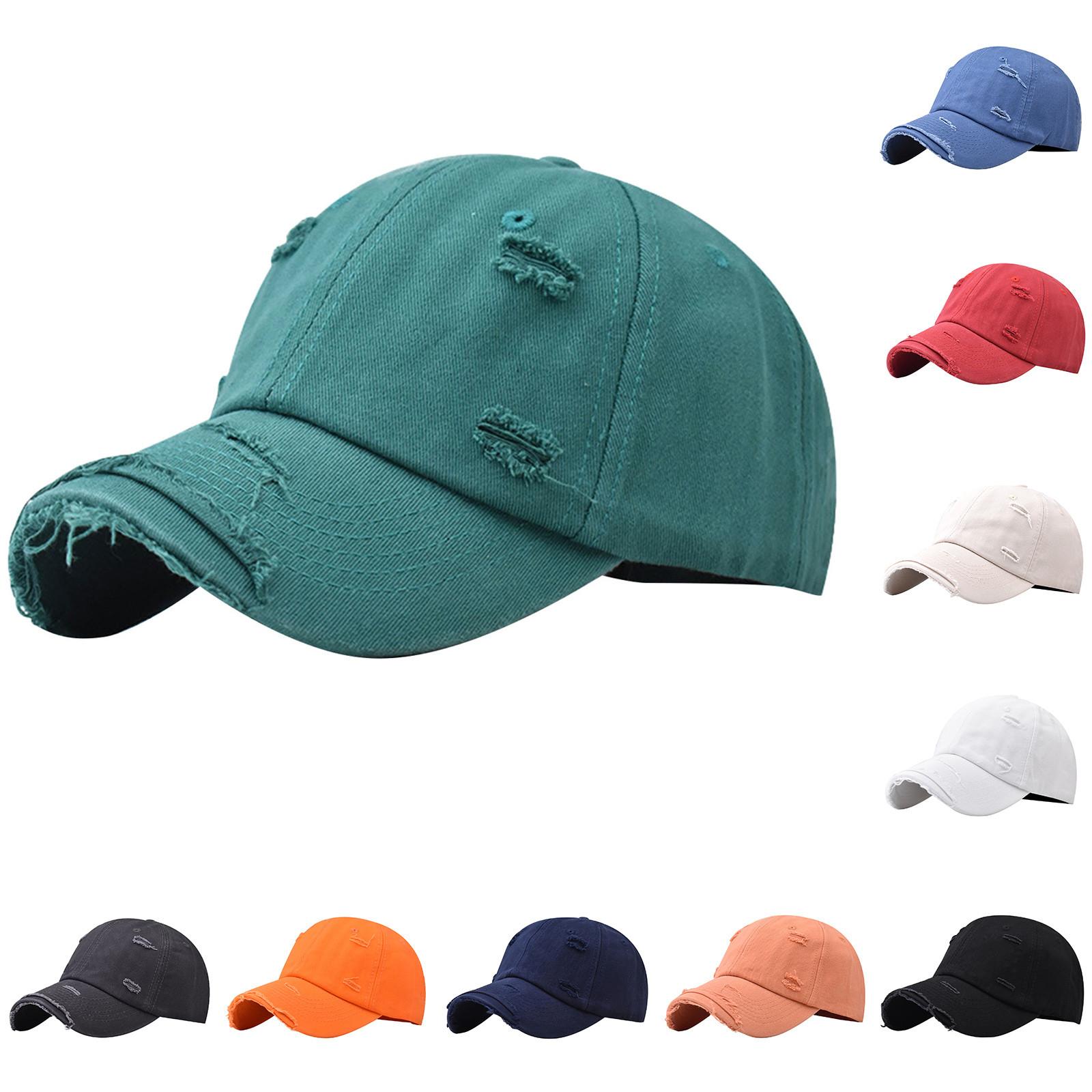 Papij (Qunide) Mode effen kleur baseball cap gemaakt oude gewassen vernis mode cap One Size rood