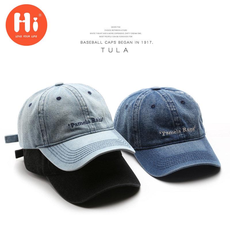 Hi Cap Mode Borduren Baseball Cap Zomer Outdoor Verstelbare Hip Hop Hoeden Bone Snapback Hoed zwart