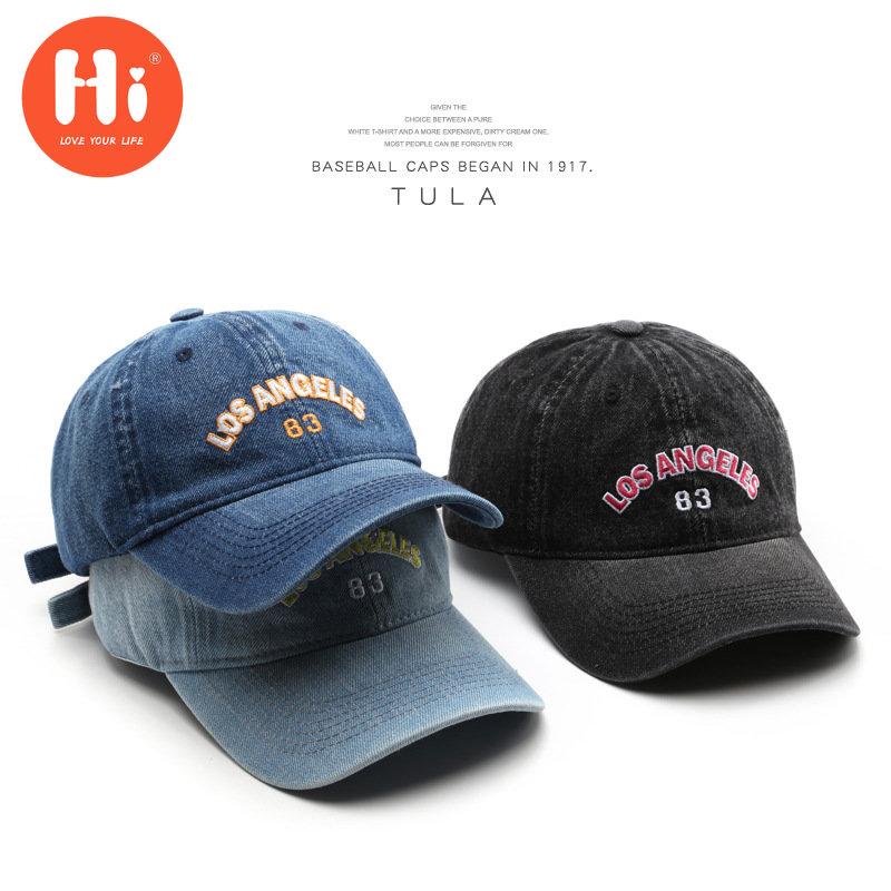 Hi Cap Mode Borduren Baseball Cap Zomer Outdoor Verstelbare Hip Hop Hoeden Bone Snapback Hoed zwart