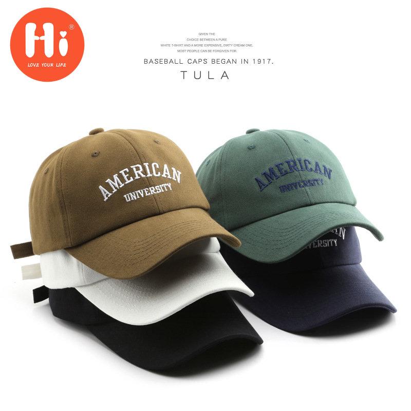 Hi Cap Mode Borduren Baseball Cap Zomer Outdoor Verstelbare Hip Hop Hoeden Bone Snapback Hoed adjustable zwart