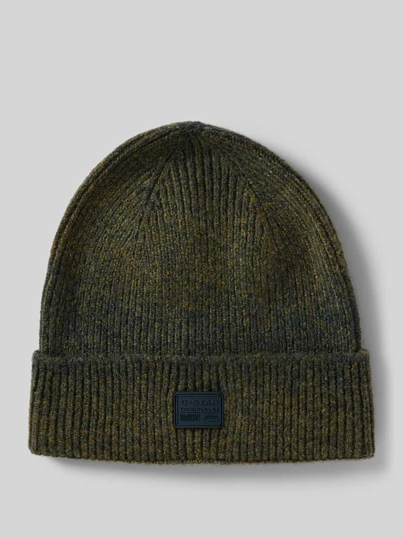 G-Star Raw Beanie met labelpatch en wol, model 'Geffo'