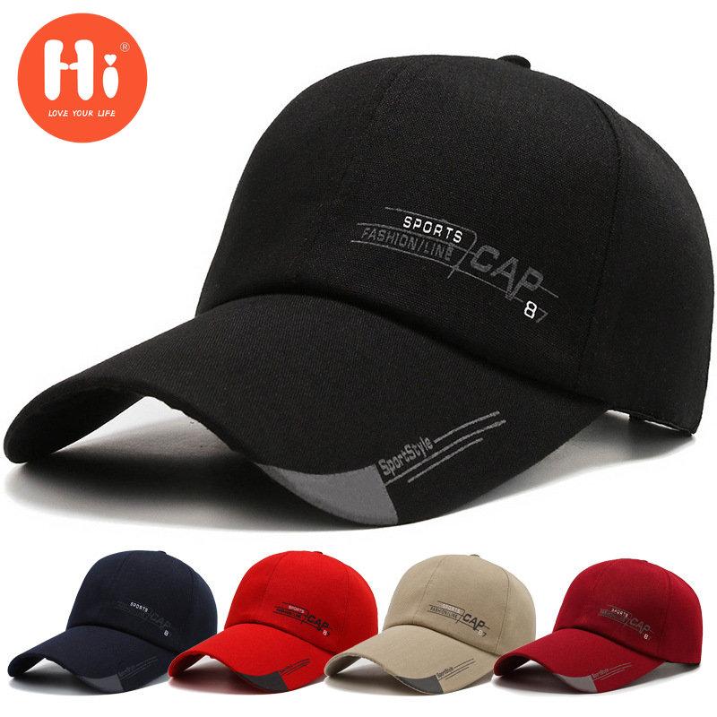 Hi Cap Mode Borduren Baseball Cap Zomer Outdoor Verstelbare Hip Hop Hoeden Bone Snapback Hoed adjustable rood