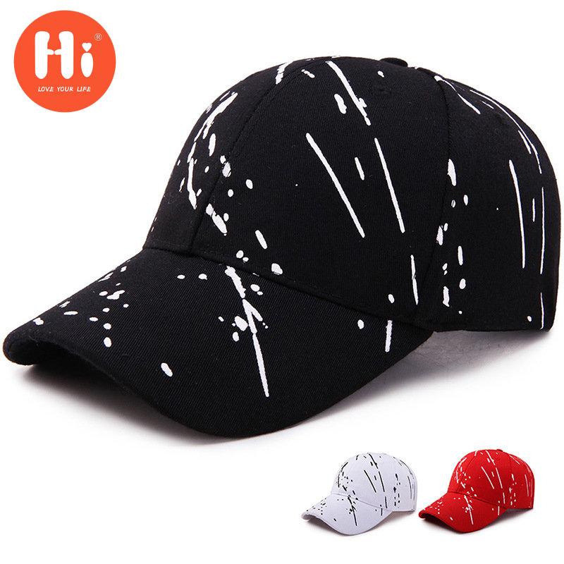 Hi Cap Mode Borduren Baseball Cap Zomer Outdoor Verstelbare Hip Hop Hoeden Bone Snapback Hoed adjustable rood