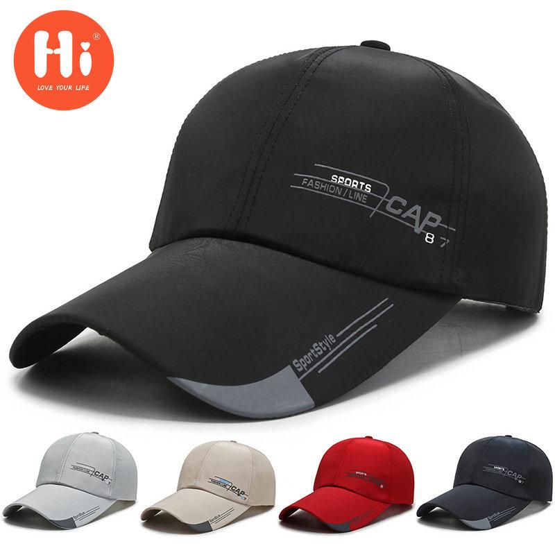 Hi Cap Mode Borduren Baseball Cap Zomer Outdoor Verstelbare Hip Hop Hoeden Bone Snapback Hoed adjustable rood