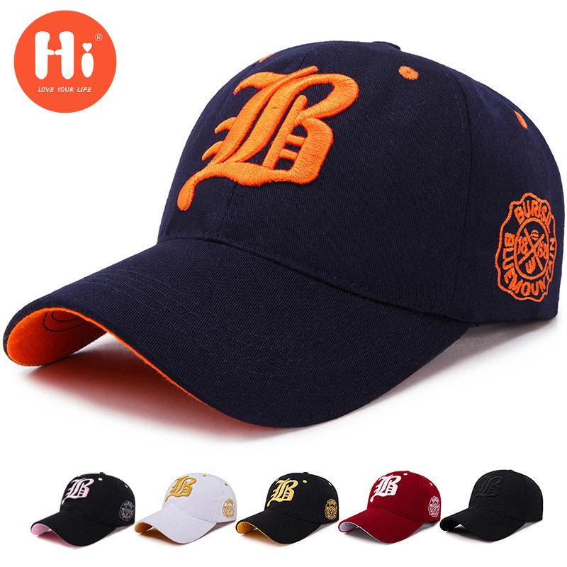 Hi Cap Mode Borduren Baseball Cap Zomer Outdoor Verstelbare Hip Hop Hoeden Bone Snapback Hoed aadjustable zwart