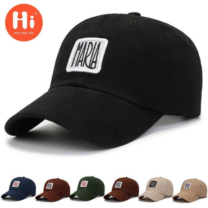 Hi Cap Mode Borduren Baseball Cap Zomer Outdoor Verstelbare Hip Hop Hoeden Bone Snapback Hoed adjustable zwart