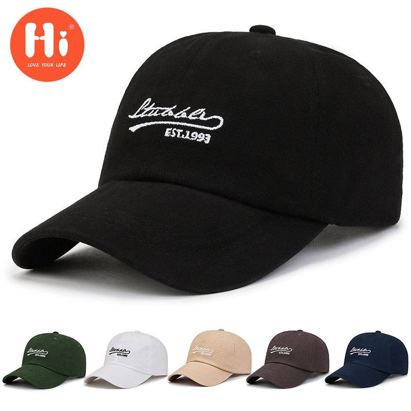 Hi Cap Mode Borduren Baseball Cap Zomer Outdoor Verstelbare Hip Hop Hoeden Bone Snapback Hoed adjustable wit