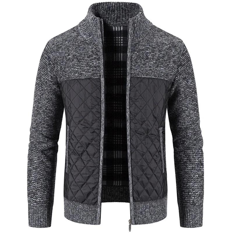 King Billion Herfst en winter staande kraag vest trui verdikte casual trui heren warme mode jas M zwart