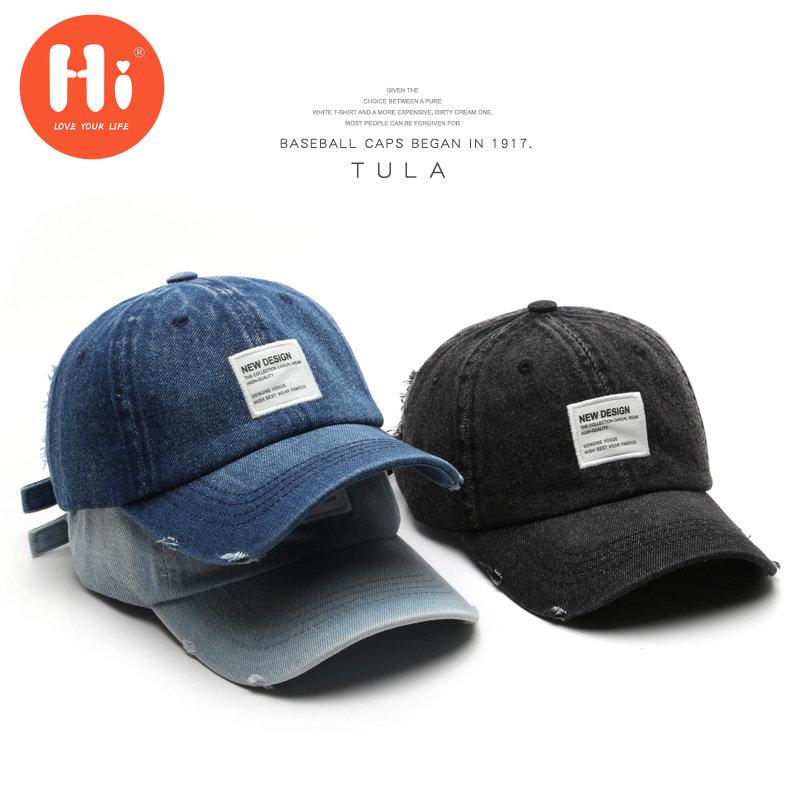 Hi Cap Mode Borduren Baseball Cap Zomer Outdoor Verstelbare Hip Hop Hoeden Bone Snapback Hoed zwart