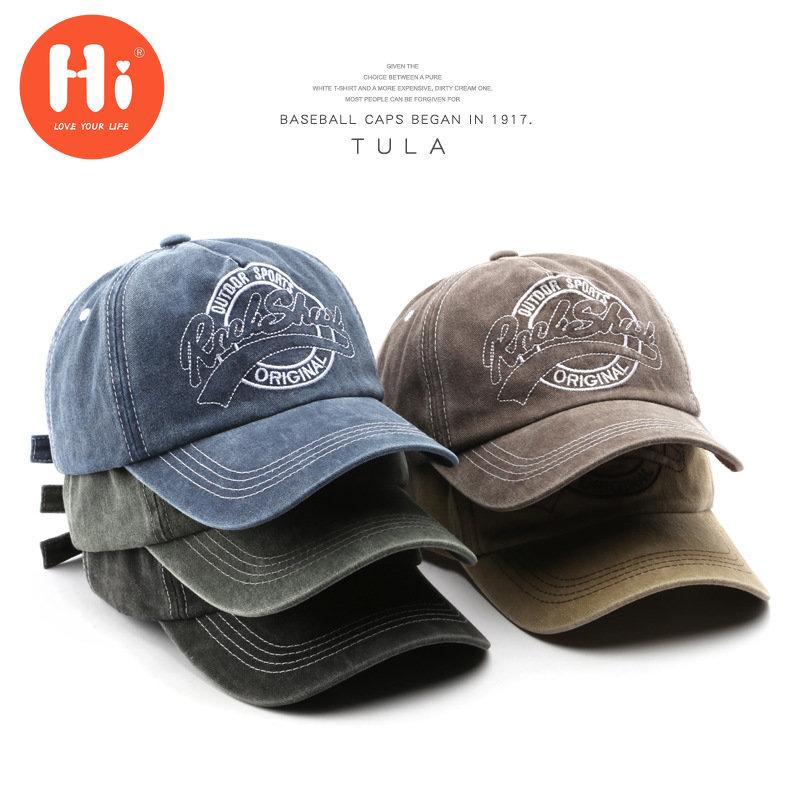 Hi Cap Mode Borduren Baseball Cap Zomer Outdoor Verstelbare Hip Hop Hoeden Bone Snapback Hoed adjustable kaki