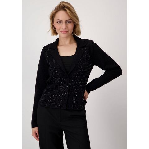 Monari Vest Jas gebreide blazer met nagels