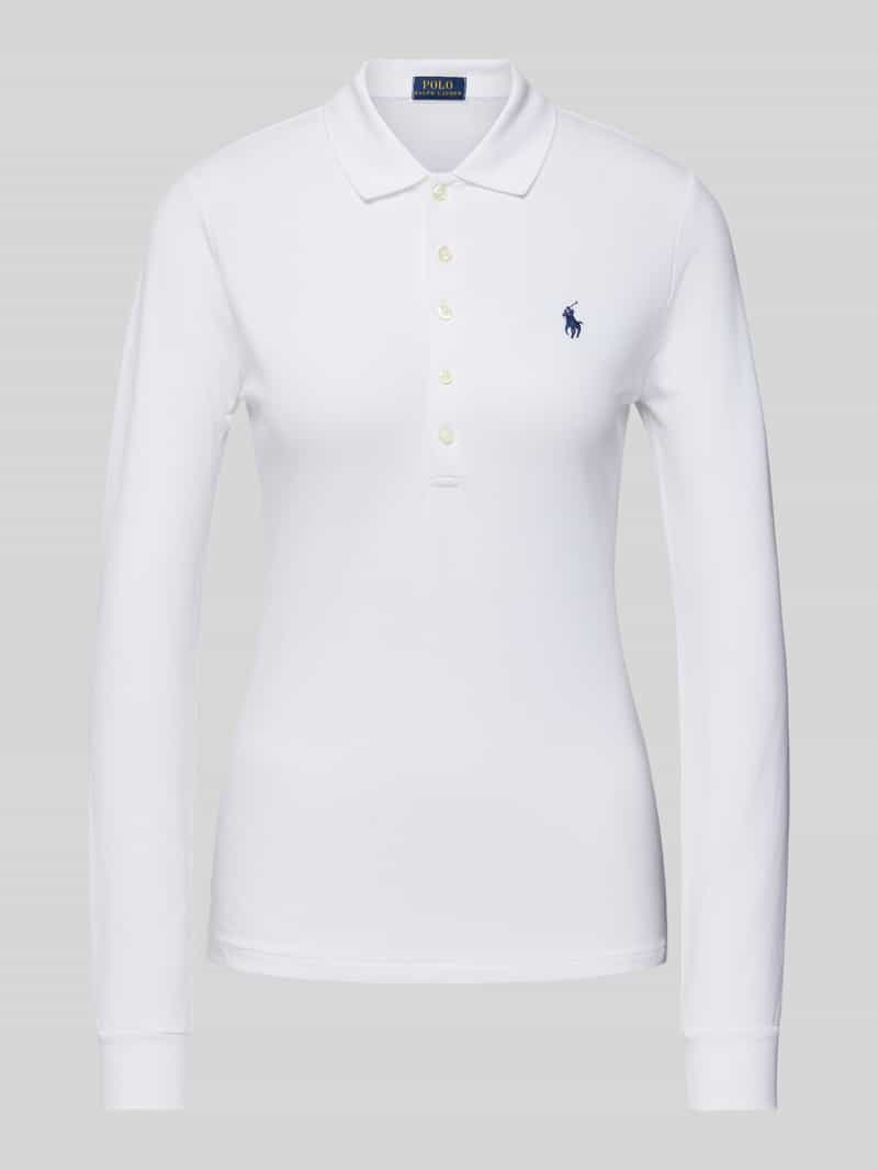 Polo Ralph Lauren Slim fit poloshirt met logostitching, model 'JULIE'