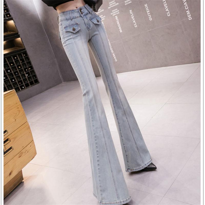 Yukiesue Lente 2022 Womens Hoge Taille Vintage Vrouwen Wijde Pijpen Jeans Baggy Vrouw Denim Capri Broek Jean Moeder Flare Jeans broek S donkerblauwe kleur