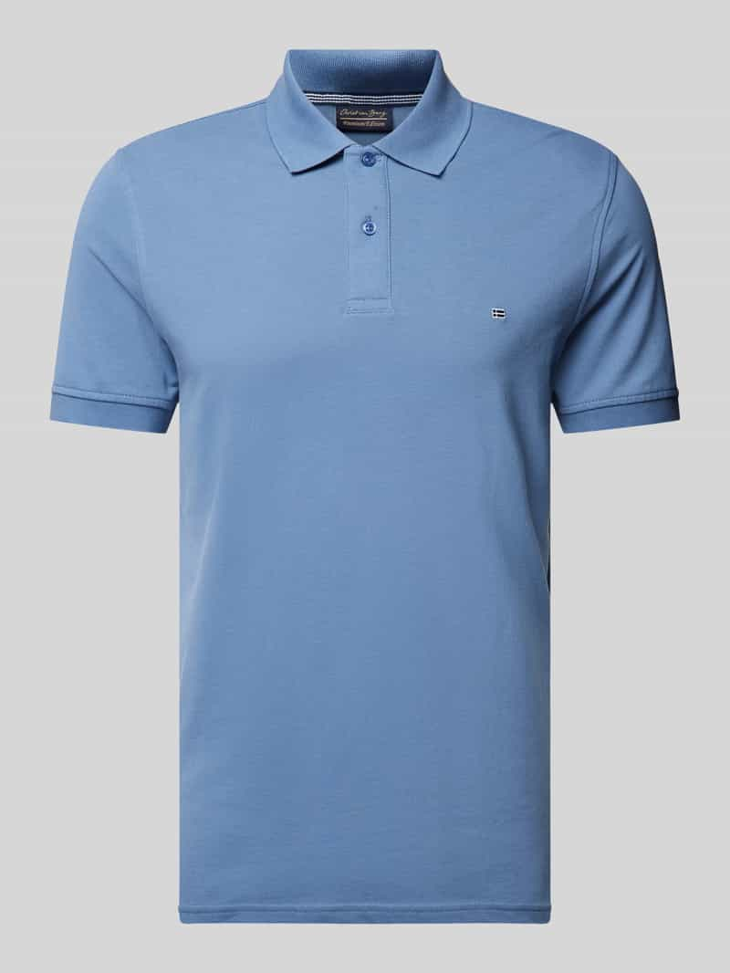 Christian Berg Men Poloshirt met labeldetail