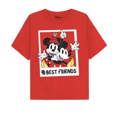 Disney meisjes beste vrienden Mickey & Minnie Mouse T-shirt 7-8 Years rood