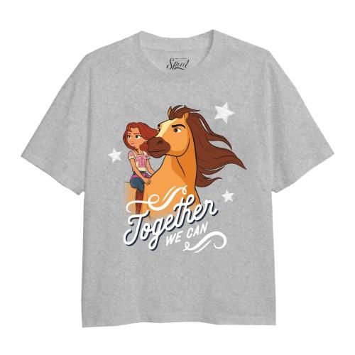 Pertemba FR - Apparel Spirit Girls Lucky Heather T-shirt 5-6 Years grijs