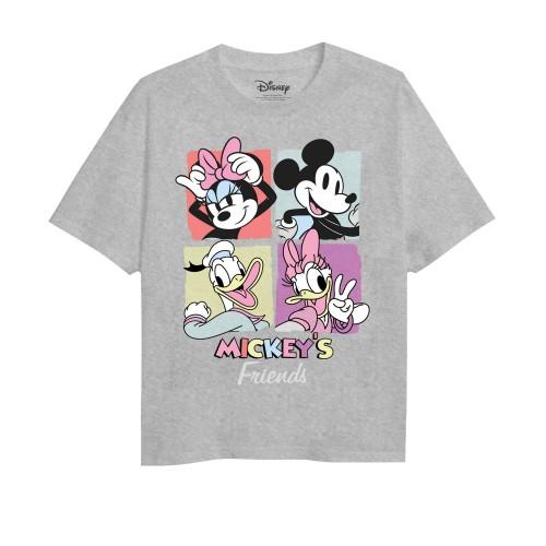 Mickey Mouse & Friends meisjes vierkant gemêleerd T-shirt 7-8 Years grijs