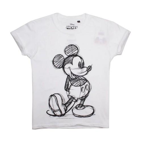 Disney meisjes Mickey Mouse schets T-shirt 9-10 Years wit