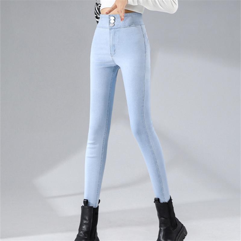 Yukiesue Lente 2022 Womens Fashion Hoge Taille Y2k Vrouwen Skinny Slim Jeans Vintage Vrouw Denim Capri Broek Jean Mom Jeans broek 25 zwart