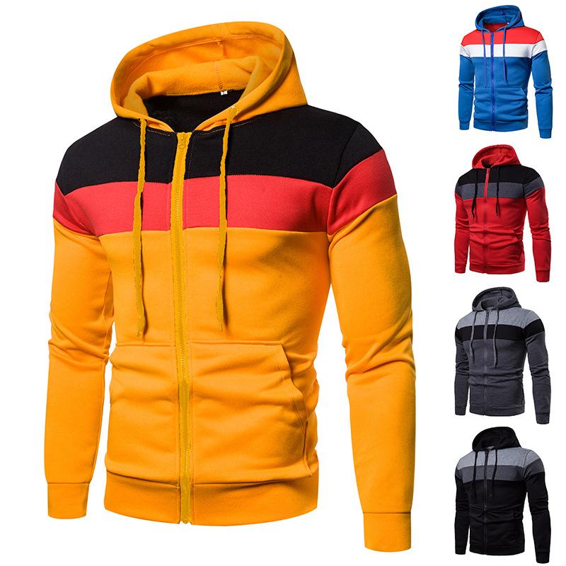 JM ZH Hoodies Heren Casual Outdoor Sport Fleecejack Heren Rits Hoodie Sweatshirts Hoody Sportjack M rood