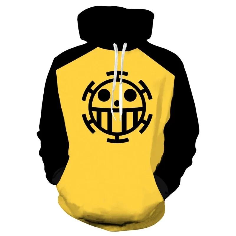 ETST 05 Anime One Piece 3D Hoodie Sweatshirts Trafalgar Law Cosplay Pirates Of Heart Dunne Pullover Hoodies Tops Buitenkleding Jas Outfit S