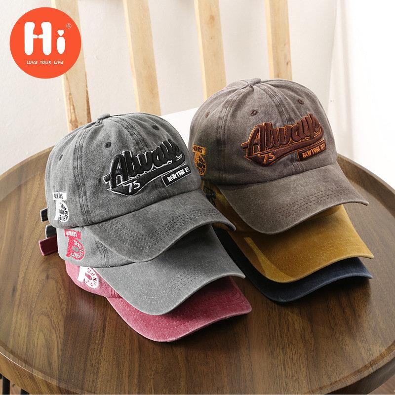 Hi Cap Mode Borduren Baseball Cap Zomer Outdoor Verstelbare Hip Hop Hoeden Bone Snapback Hoed adjustable geel