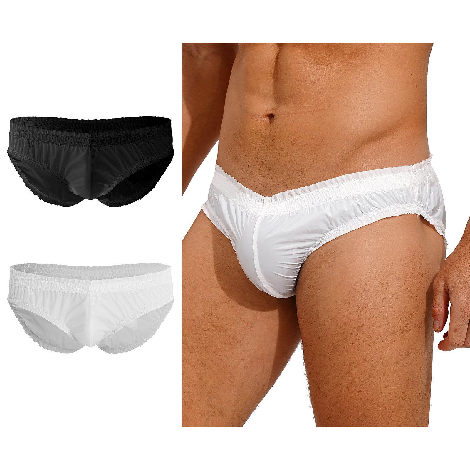 Fldy Heren bikini zwemslip laagbouw elastische tailleband ondergoed badmode L ivoor