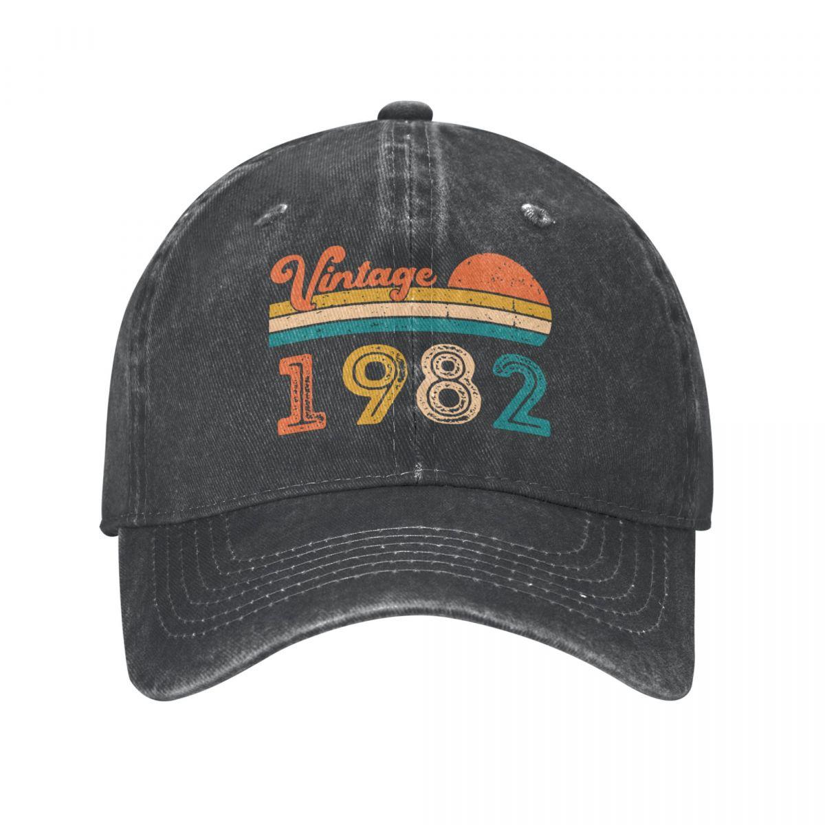 91421224MABN1UXM5T Zomer papa Vintage 1982 paardenstaart Baseball Cap 39e verjaardag cadeau Hip Hop Hat Outdoor gewassen Cap hoeden One Size