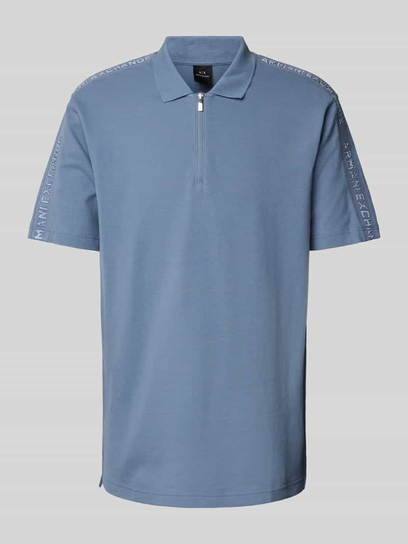 Armani Exchange Regular fit poloshirt met labelstitchings