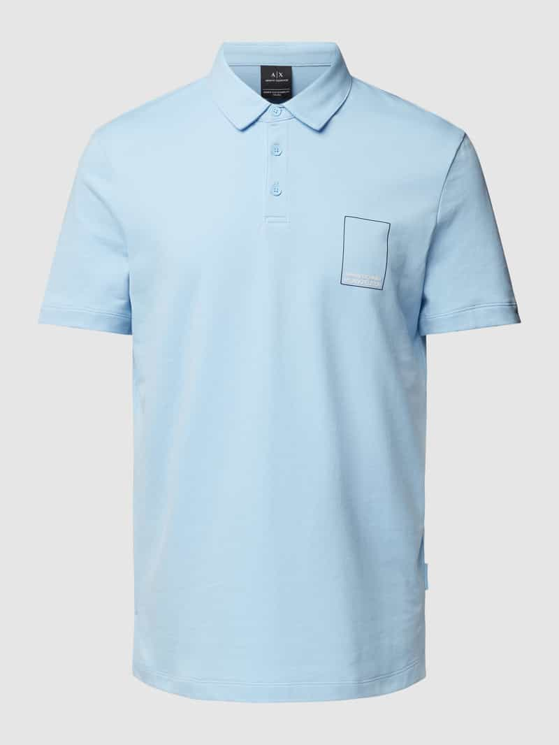 Armani Exchange Regular fit poloshirt met labeldetail