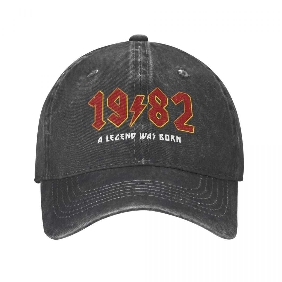 91421224MABN1UXM5T Vintage gewassen katoen 1982 Baseball Cap voor jongen meisje hoed Snapback 40e verjaardag Rock Gift Casquette Gorras One Size