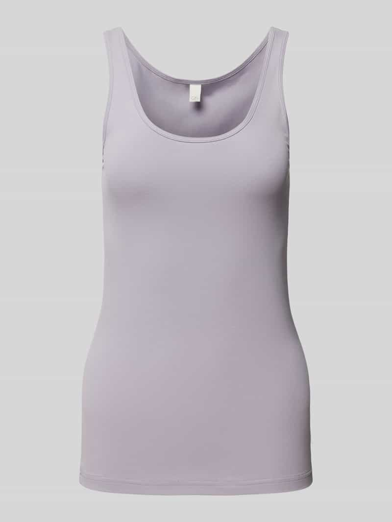 QS Tanktop met labeldetail