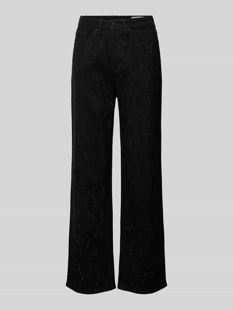 Vero Moda High rise jeans met strass-steentjes, model TESSA'