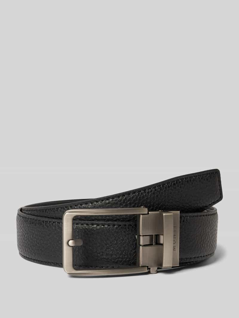 Monti Leren riem met labeldetail, model 'Yale'